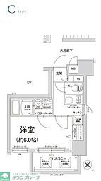 ESLEADAWAZAPRIMECOAT 1Kの間取図画像