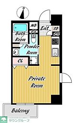 フロンティアゲート淀川 1Kの間取図画像