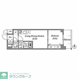 MAXIVCROS江坂 1LDKの間取図画像