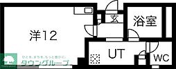 クレアジオーネ中之島西 ワンルームの間取図画像