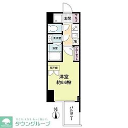 セレニテ谷町四丁目アリエ 1Kの間取図画像