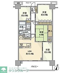 シンフォニア新千里南町ガーデンズB棟 4LDKの間取図画像