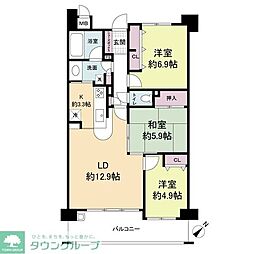 レジディア千里万博公園 3LDKの間取図画像