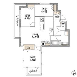 (仮称)吹田市千里山西6丁目へーベルメゾン 3LDKの間取図画像