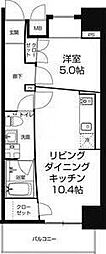 ラドゥセール中之島 1LDKの間取図画像