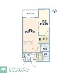 ウェルスクエア豊中北桜塚 1LDKの間取図画像