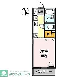 リベーラ辻 ワンルームの間取図画像