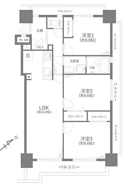 間取りを拡大表示