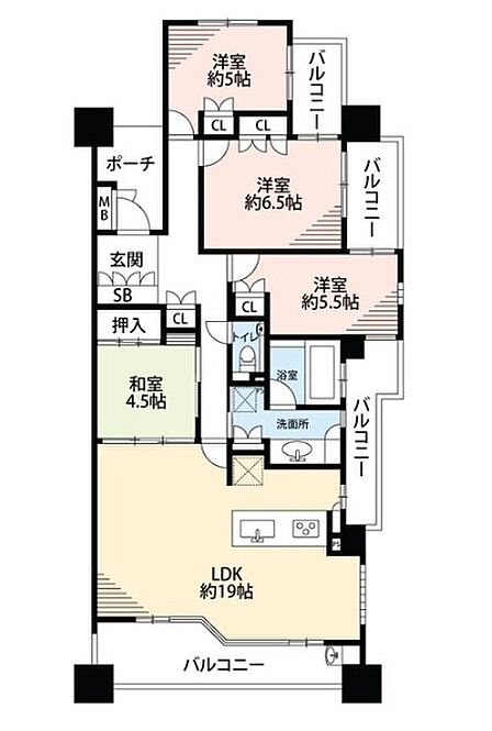 4LDK 間取り