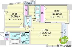 ノヴァ大通-2 2LDKの間取図画像