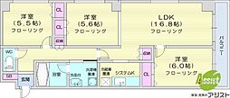 COMFORIA北三条 3LDKの間取図画像