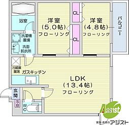 SR177 2LDKの間取図画像