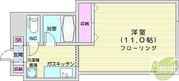 シティハイムジュネス 1Kの間取図画像
