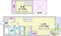 ルシードイースト 1LDKの間取図画像