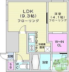 札幌市東区北十三条東5丁目マンション 1LDKの間取図画像