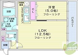 ANGEROSE 1LDKの間取図画像