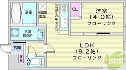 札幌市中央区北二条東12丁目マンション 1LDKの間取図画像