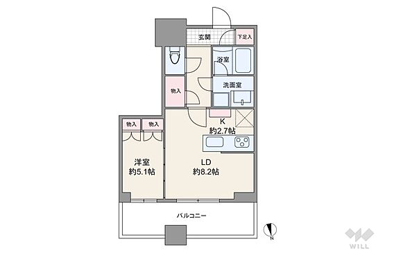 間取りは専有面...