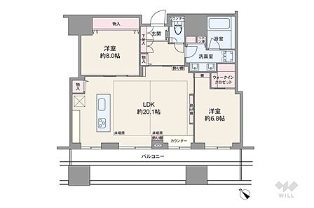 2LDK 間取り