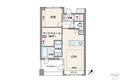 サンクタス127新川 1SLDKの間取図画像