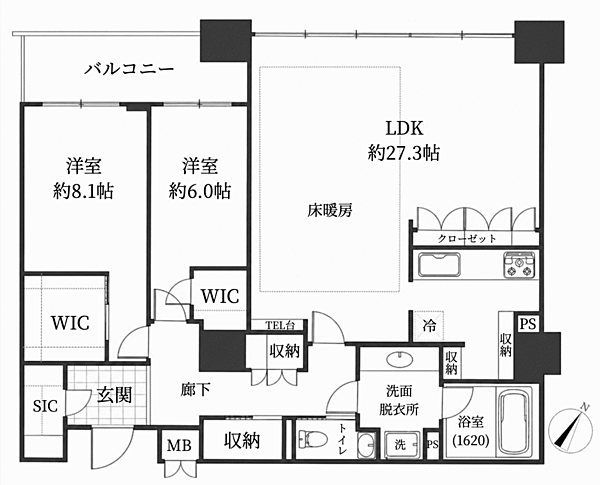 間取りを拡大表示