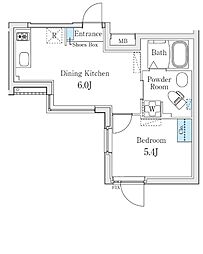Fika池袋 1DKの間取図画像