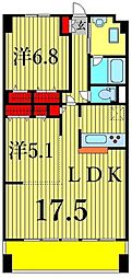 ロングエイト3 2LDKの間取図画像