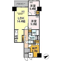 サンジョイアゼロ 2SLDKの間取図画像