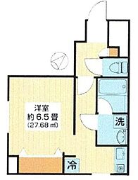 サンライトエス 1Kの間取図画像