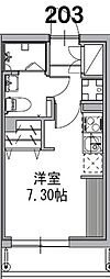 市川市香取2丁目マンション 1Kの間取図画像
