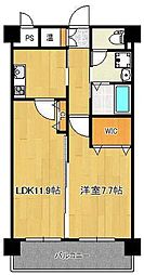 オードリーパーク 1LDKの間取図画像