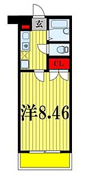 クレオ舞浜 1Kの間取図画像