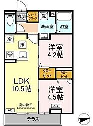 グラナーデ中葛西2 2LDKの間取図画像