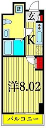 HF葛西レジデンス 1Kの間取図画像