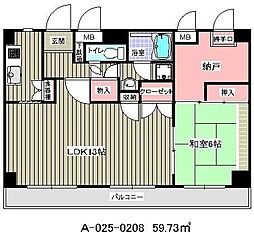 アンダルシア市川 1SLDKの間取図画像