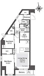 COMFORIALIV西葛西 2LDKの間取図画像