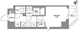 BPRレジデンス行徳 1Kの間取図画像