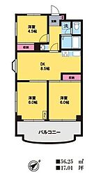ローヤル・ビュー 3DKの間取図画像