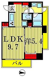 パークアクシス錦糸町 1LDKの間取図画像