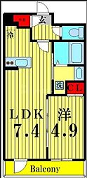 AlphaPrime東陽町 1LDKの間取図画像