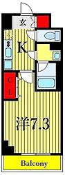 ベルフェリーク木場 1Kの間取図画像