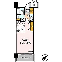 ロイヤルパークス豊洲 ワンルームの間取図画像