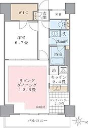 Brilliaist東雲キャナルコート 1LDKの間取図画像
