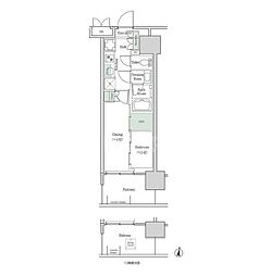 ブルックサイドレジデンス木場 2SKの間取図画像