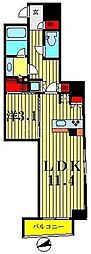 CRESTCOURT清澄庭園 1LDKの間取図画像