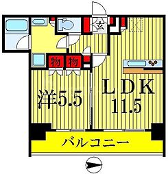 パークアクシス菊川ステーションゲート 1LDKの間取図画像