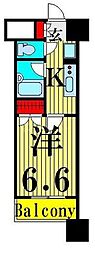 フィットエル森下 1Kの間取図画像