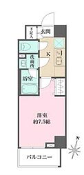 ベルフェリーク木場 1Kの間取図画像