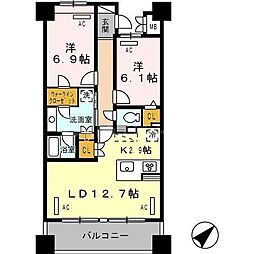 ロイヤルパークス豊洲 2LDKの間取図画像