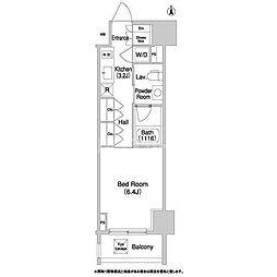 COMFORIA門前仲町 1Kの間取図画像